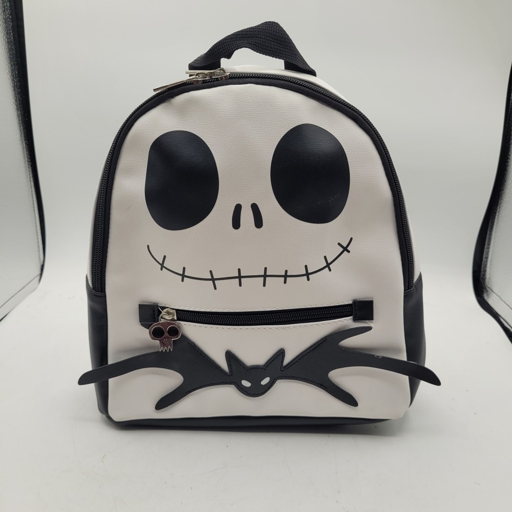 Backpack Nightmare Before Christmas Jack Skellington Face Black White 12"H 10"W
